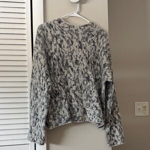 Vince Black and White Patterned Sweater
